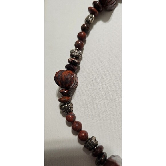 Vintage Stone Sterling Silver 925 Choker Necklace - Picture 4 of 8